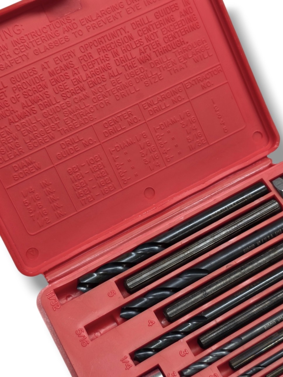 Blue Point Ridgid Tools USA 25pc Screw Extractor Set No1020