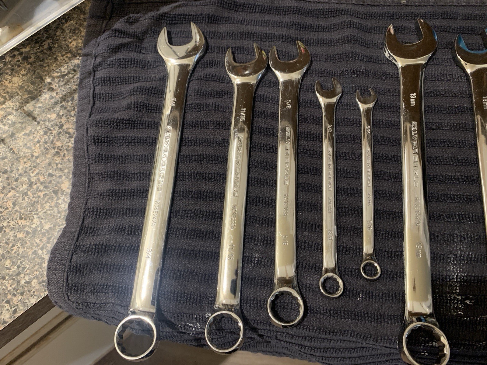 Beautiful Set Of Matco Silver Eagle Combination Wrenches- Metric & SAE-15 Total