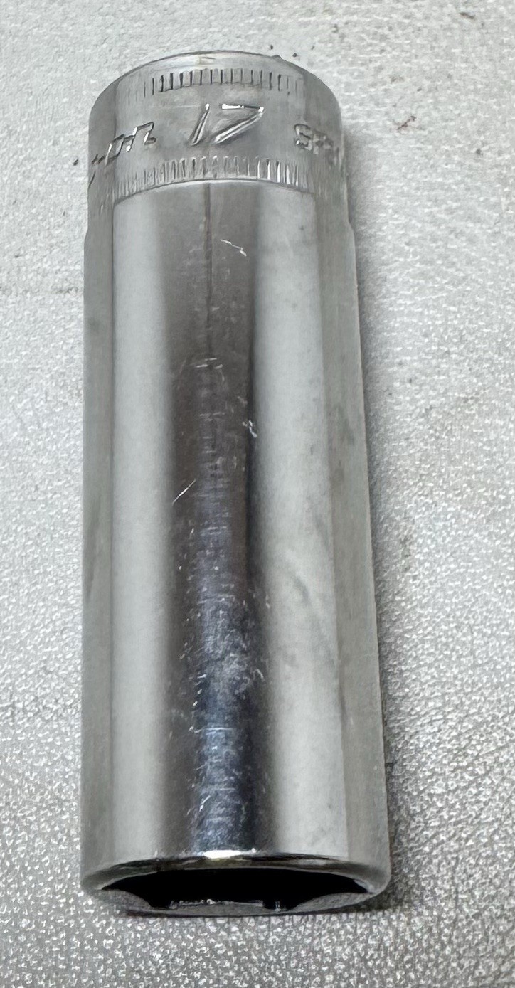 Snap-on Tools SFSM17 17MM Metric Flank Drive Deep Socket 3/8″ Drive 6 Point USA