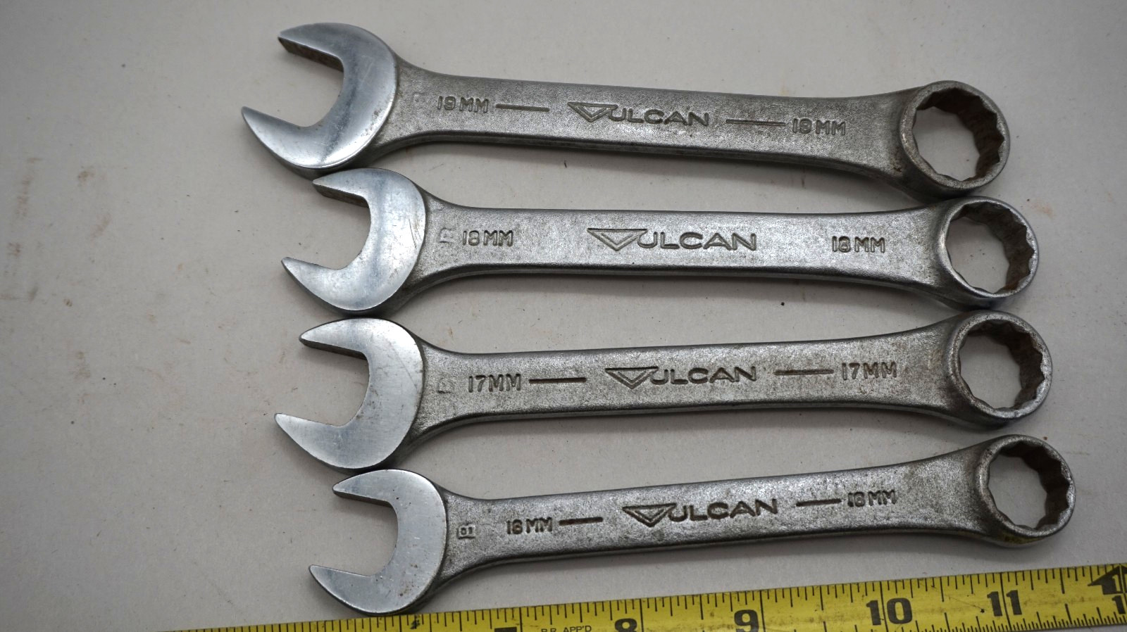 Williams Vulcan Stubby Set Metric Combination Wrench Set 16mm-19mm Rare!