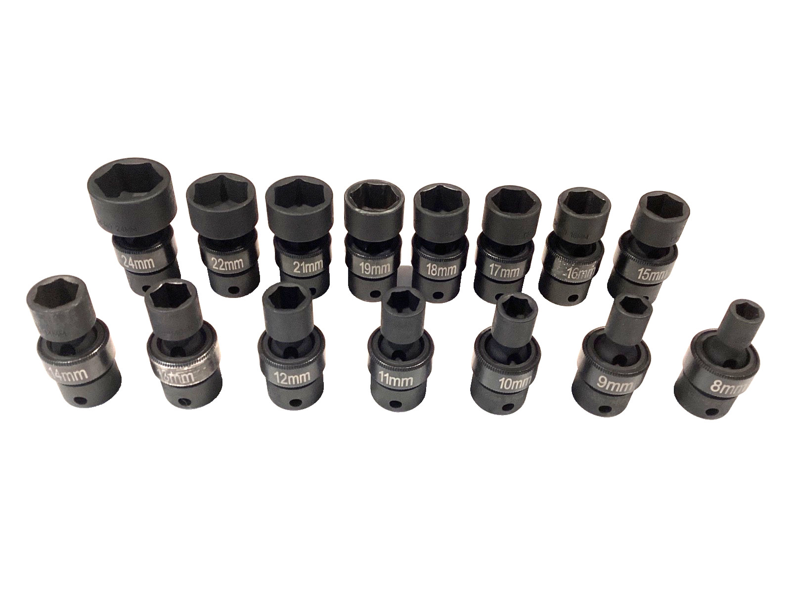 Cornwell 15 Piece 3/8″Dr Metric Swivel Impact Socket Set Snap Latch Case CBPIU2M