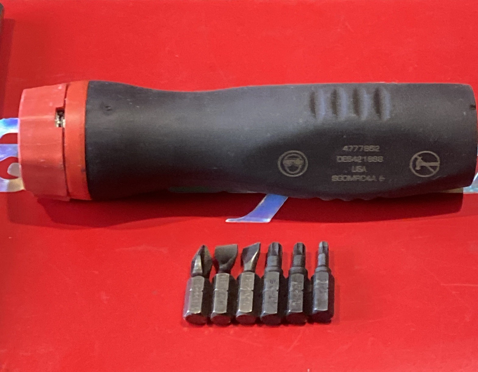 Snap-on Tools Red Ratcheting Soft Grip Screwdriver Lot Set SGDMRC4 SGDMRC4-40