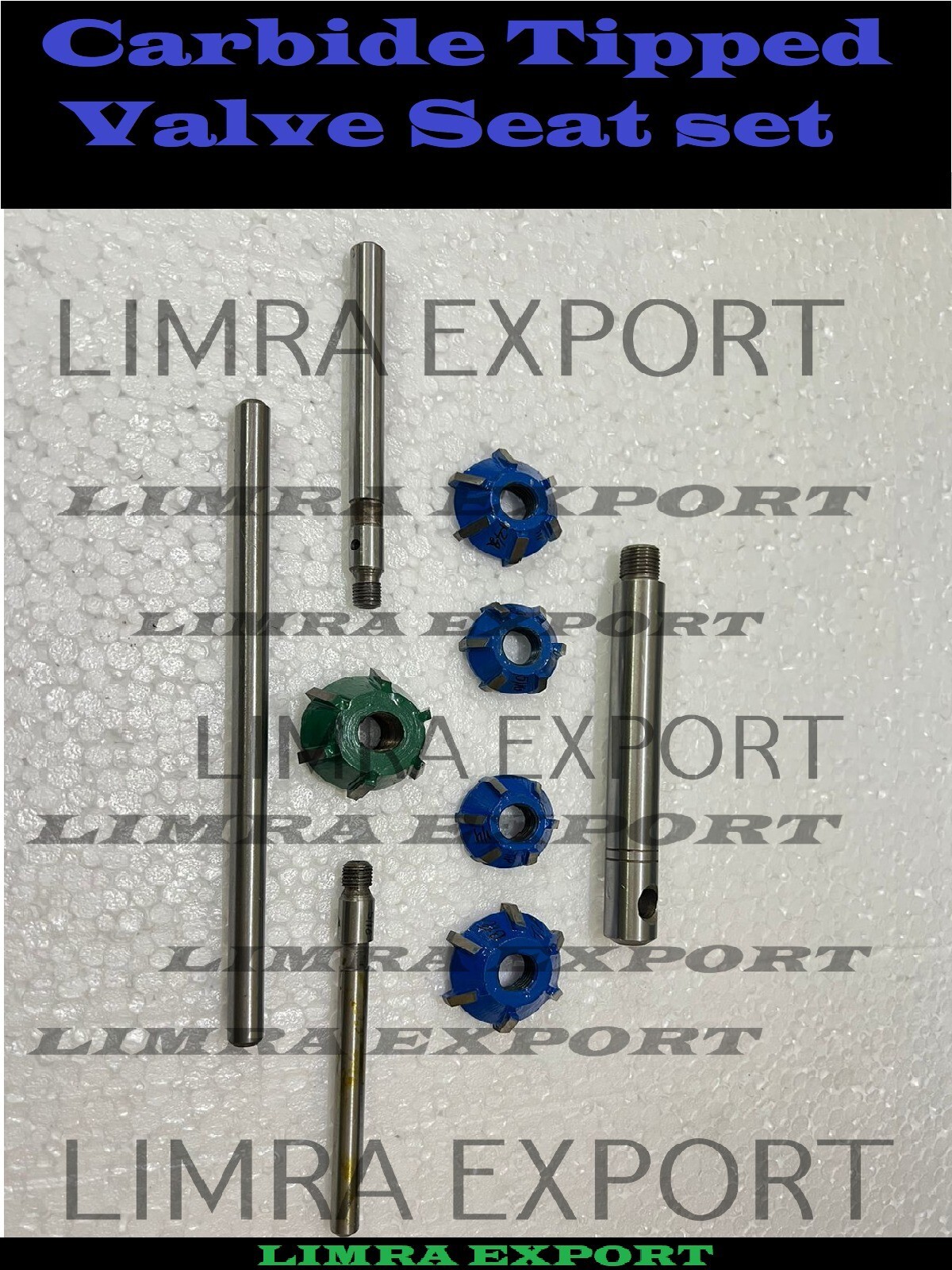 VOLKSWAGEN HEAD 3 ANGLE CUT CARBIDE TIPPED VALVE SEAT CUTTER KIT 1200,1300,1600