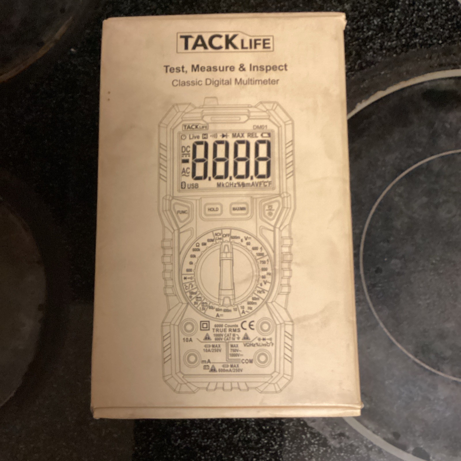 Tacklife DM01 Digital Multimeter True RMS Auto-Ranging CAT III 6000 Counts