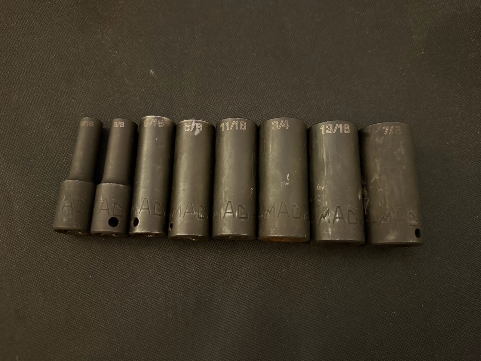 Mac Tools 8 Piece 3/8” Deep Impact Socket Set Non Slip – XDP PT – 5/16 – 7/8