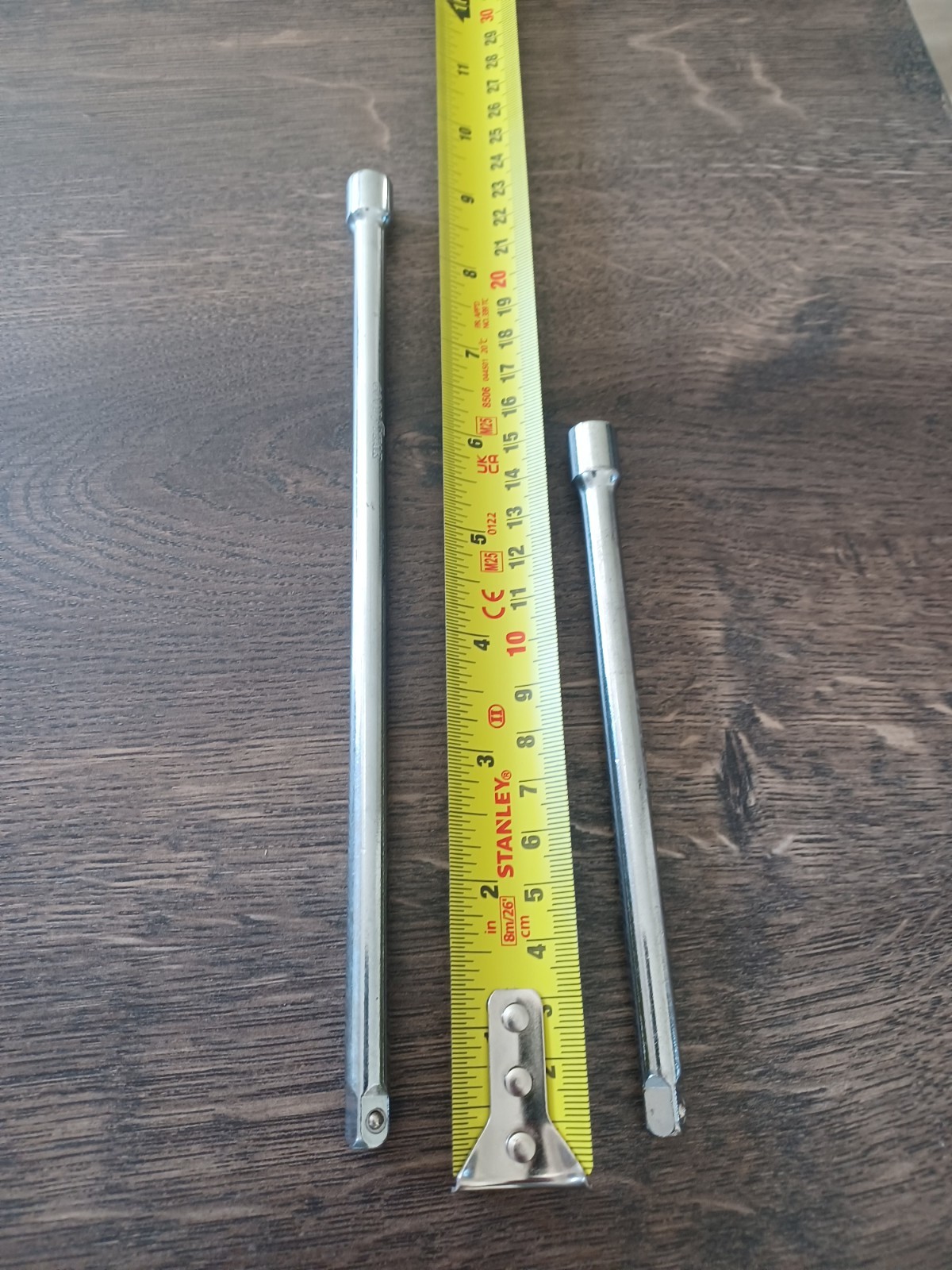 Goodyear Quality Chrome 1/4″ Square Drive Extension Bars- 150mm 220mm