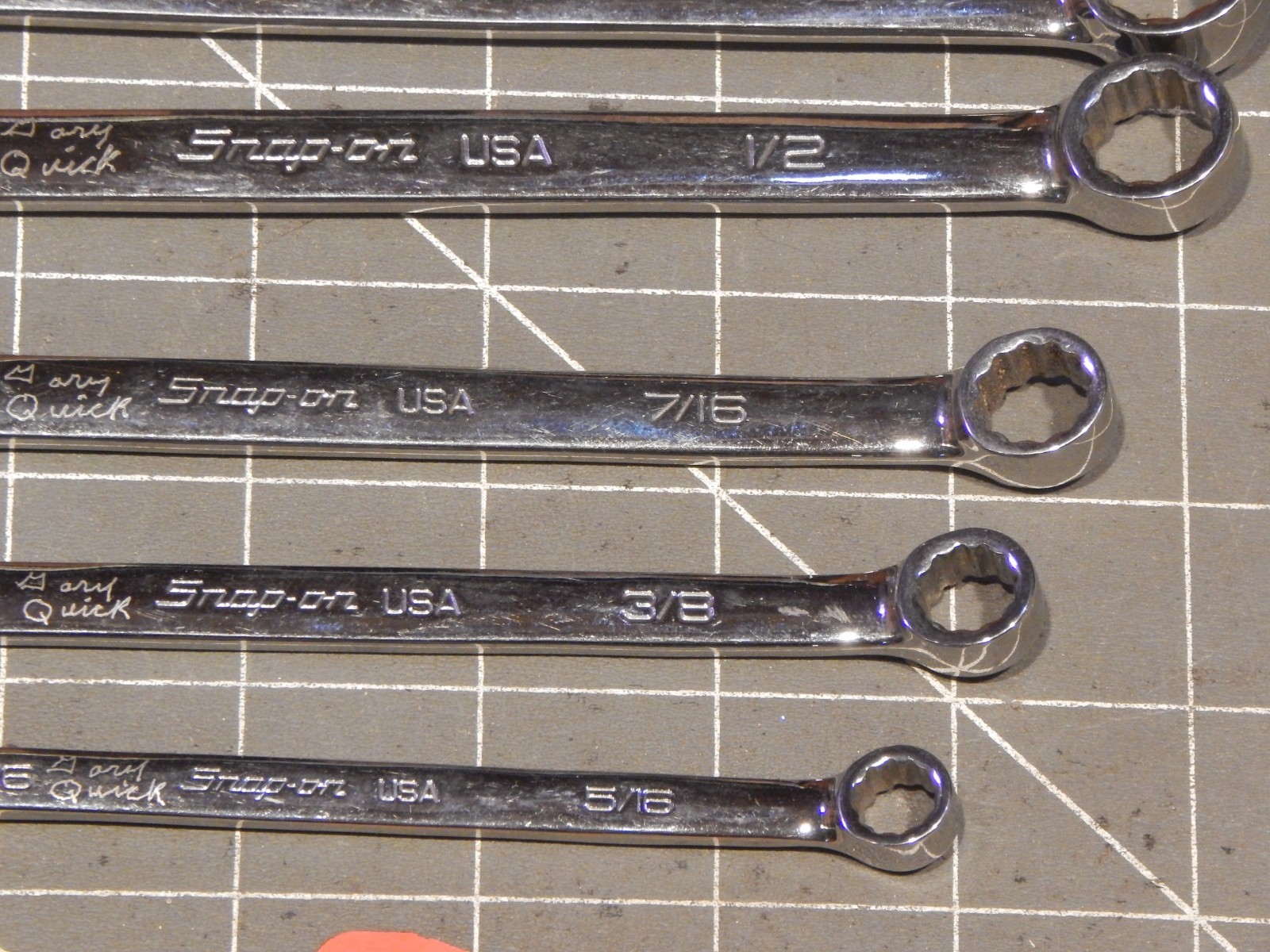 Snap On 7Pc SAE Speed Combination Wrench Set 5/16″ 3/4″ 12Pt SRX NO 11/16