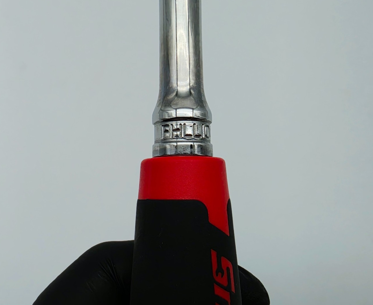 Snap-On FHLL100 3/8″ Drive Long Handle Ratchet 100 Tooth Red Soft Grip
