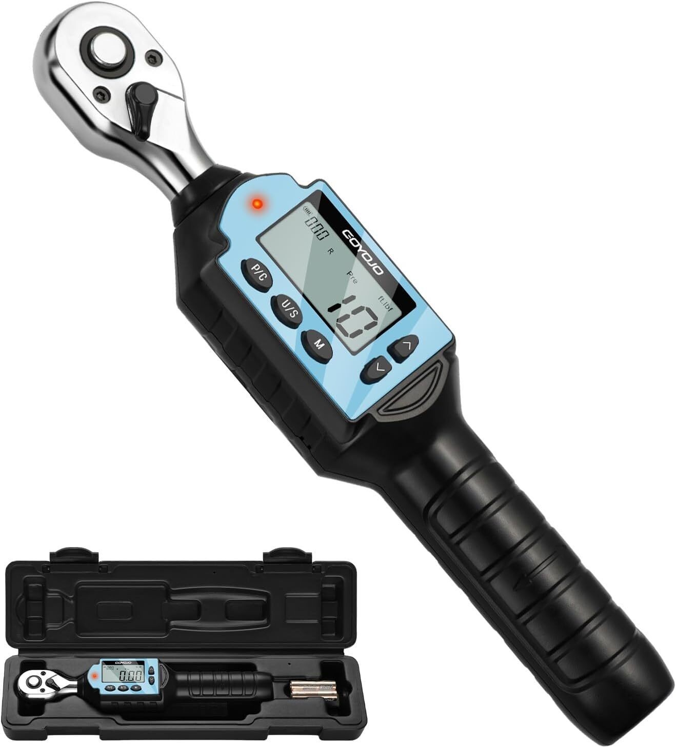 Digital Torque Wrench 60Nm&44.25 ft/lb High-Precision 3/8-Inch Drive Auto Repair