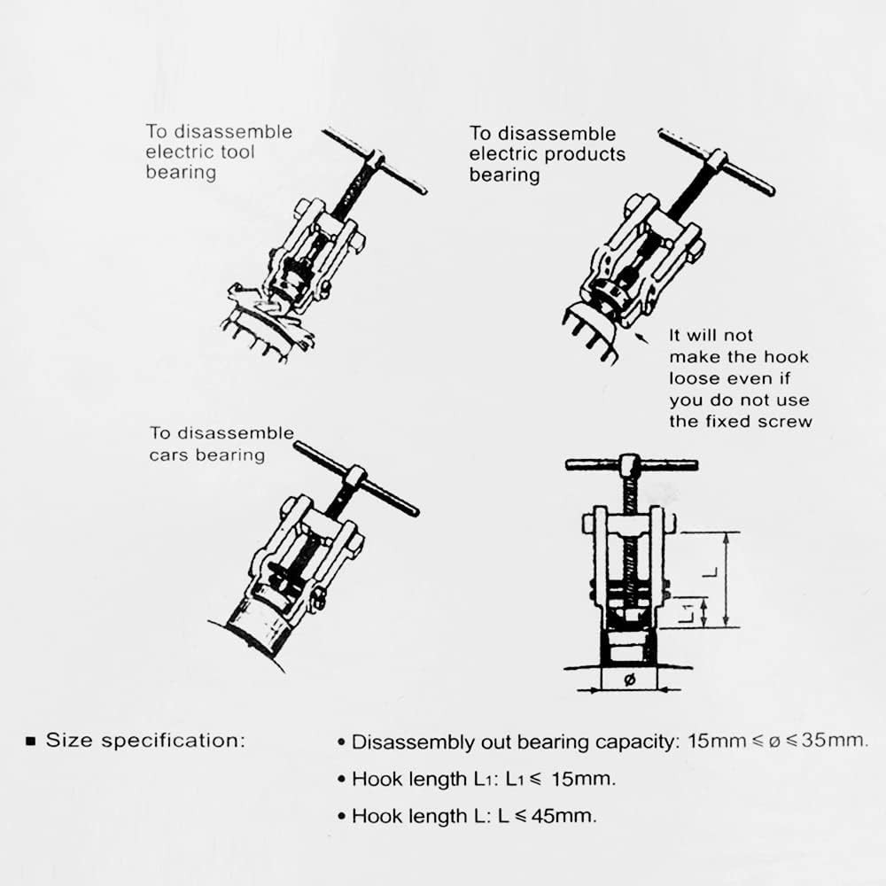 Versatile 2 Inch Adjustable Bearing Gear Puller – Sturdy Heat-Treated Design