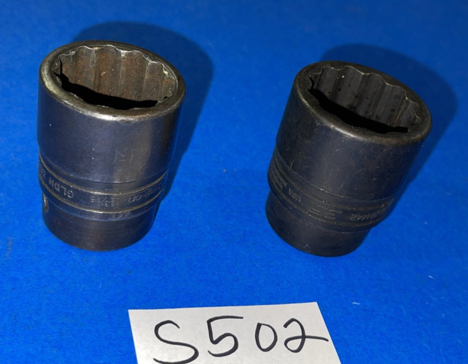 SNAP-ON TOOLS 2 PIECE 3/4 DRIVE SOCKETS 1-3/16 (30MM), 1-3/8 (35MM)