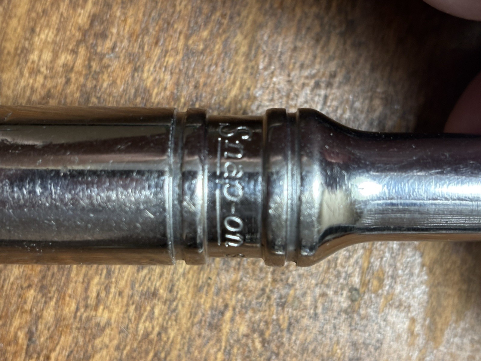 1/2 Drive SNAP ON polished Ratchet, Used But No Engraving Or Abuse