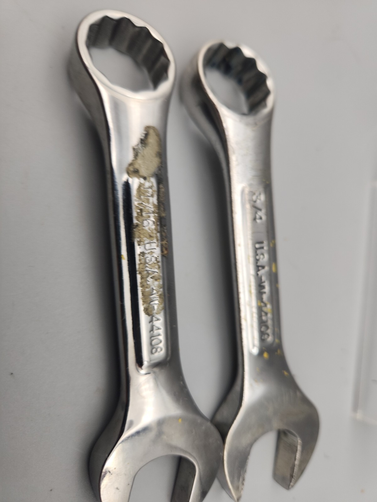 Craftsman 44108 44109 Stubby 11/16″ & 3/4″ Combination Wrench VV Series USA SAE