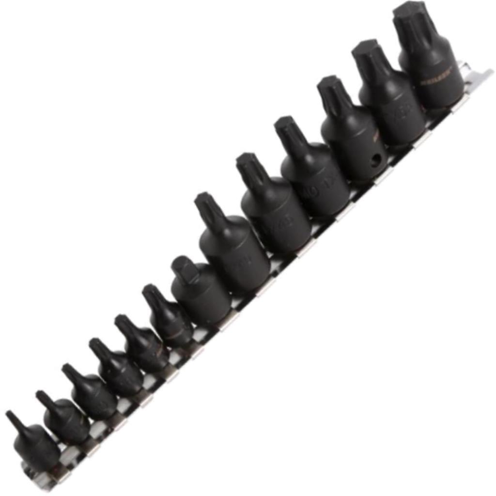 Neilsen 13pc Male T Type Bit Star Socket Set T8 – T60 1/4″ 3/8″ Torx Drive
