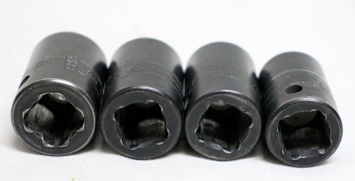 Snap-On IMM220 IMM210 IMM200 1/2 6PT metric shallow impact socket LOT OF 13