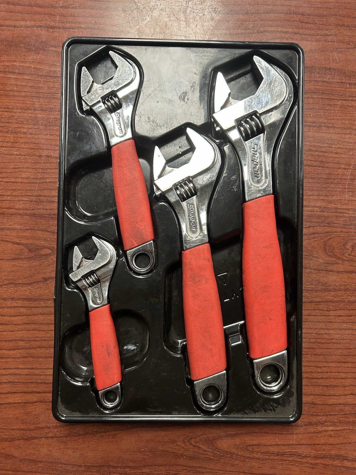 Snap On FADH704C – 4 Pc Adjustable Wrench Set – Flank Drive Plus,RED