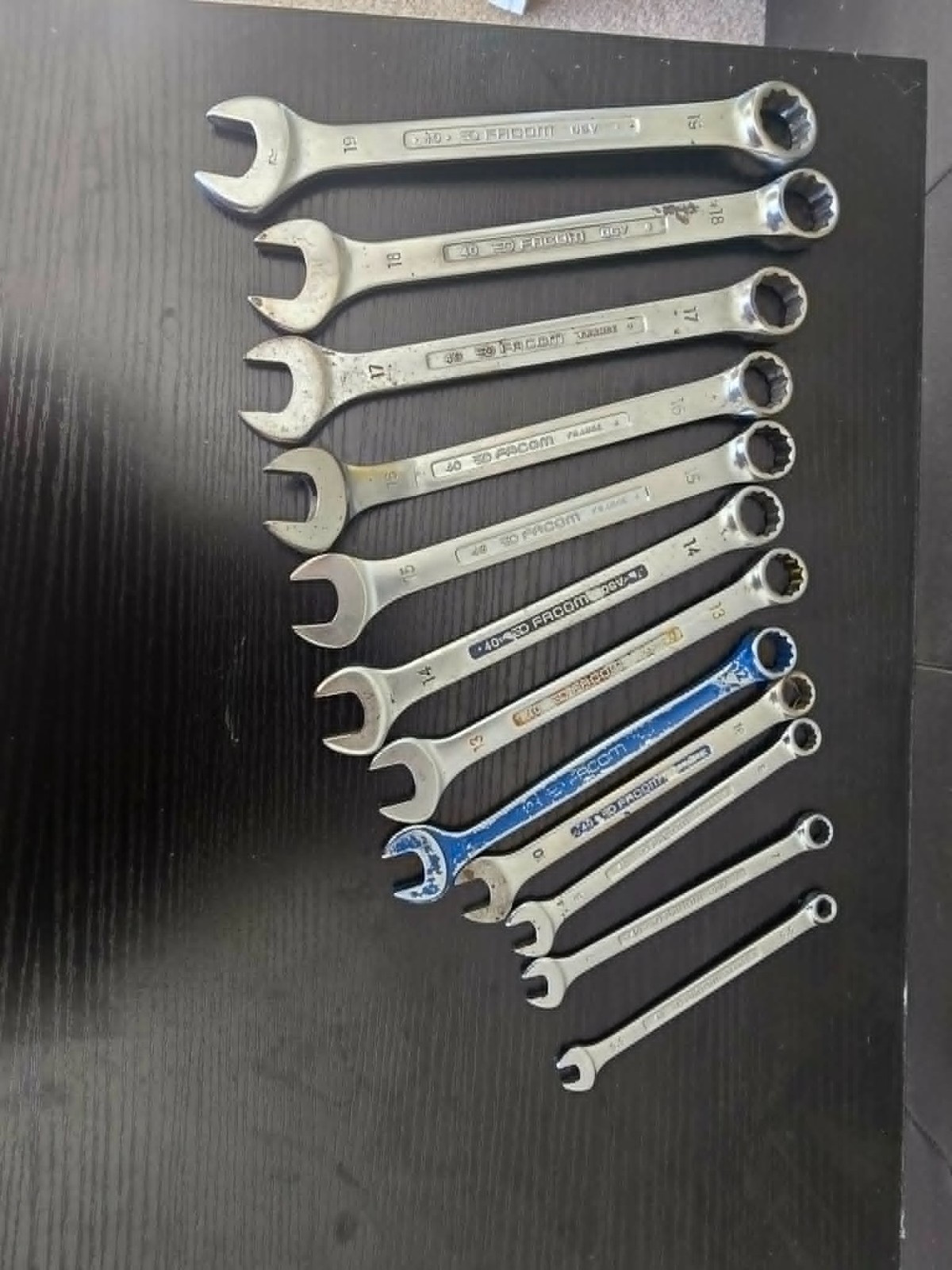 Facom Metric Combination Spanner Set 10 piece 22 19 18 17 14 13 12 10 8 5.5