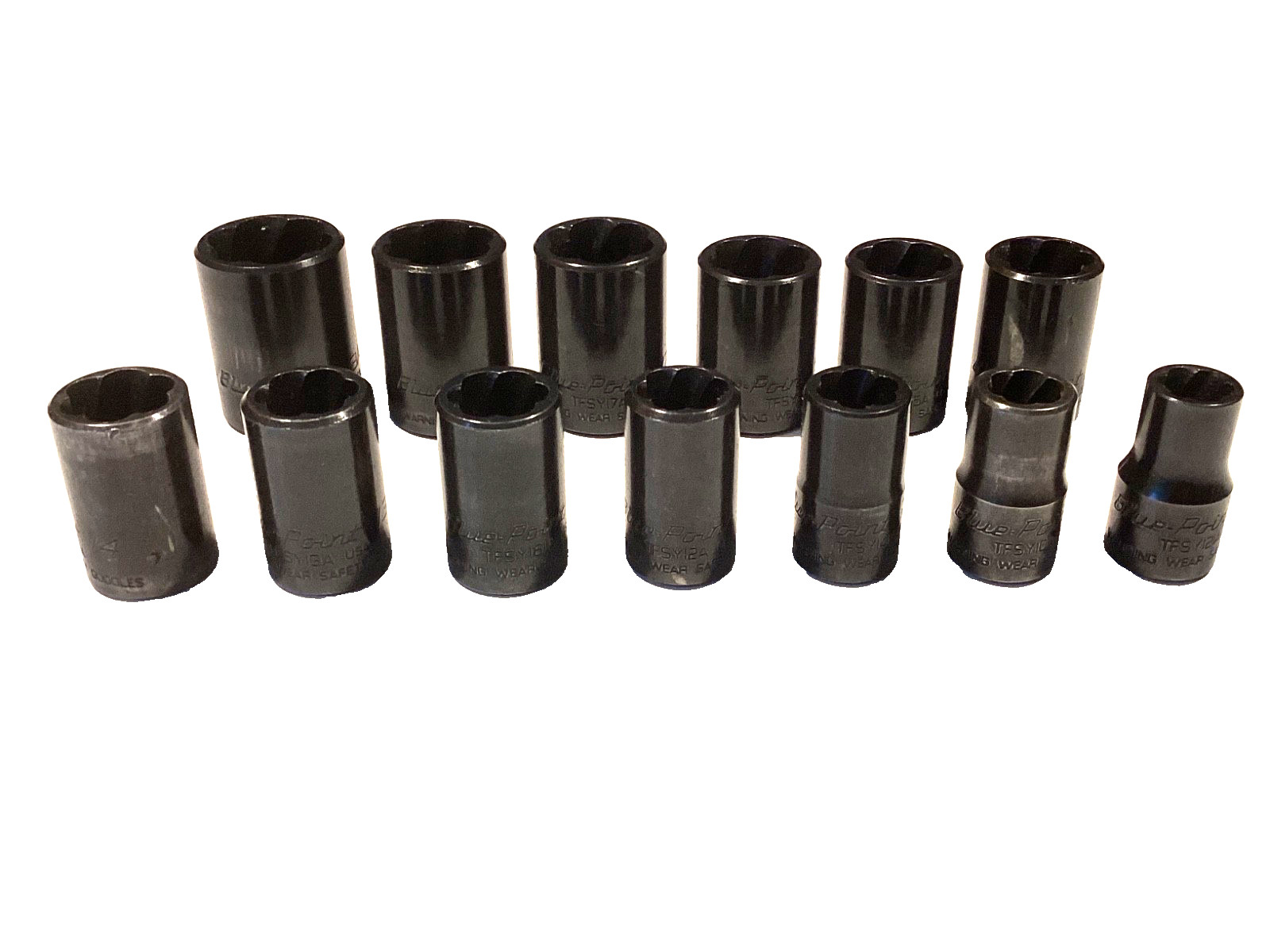 BLUE POINT By SNAP ON 13 Piece 3/8″Dr Shallow Twist Impact Socket Set 213TFSYA