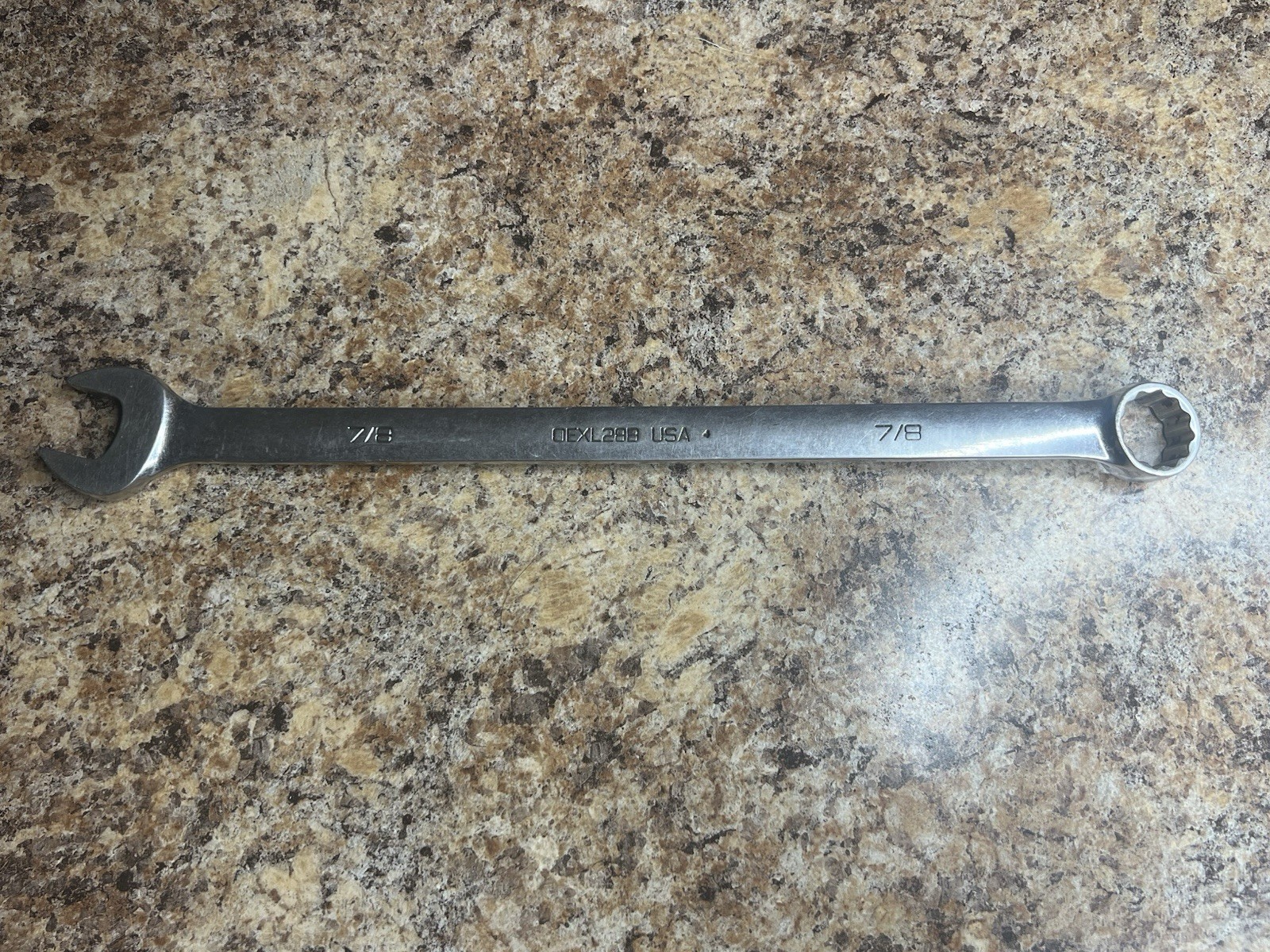 Snap On OEXL28B – 7/8″ Long Handle 12Pt Chrome Combination Wrench