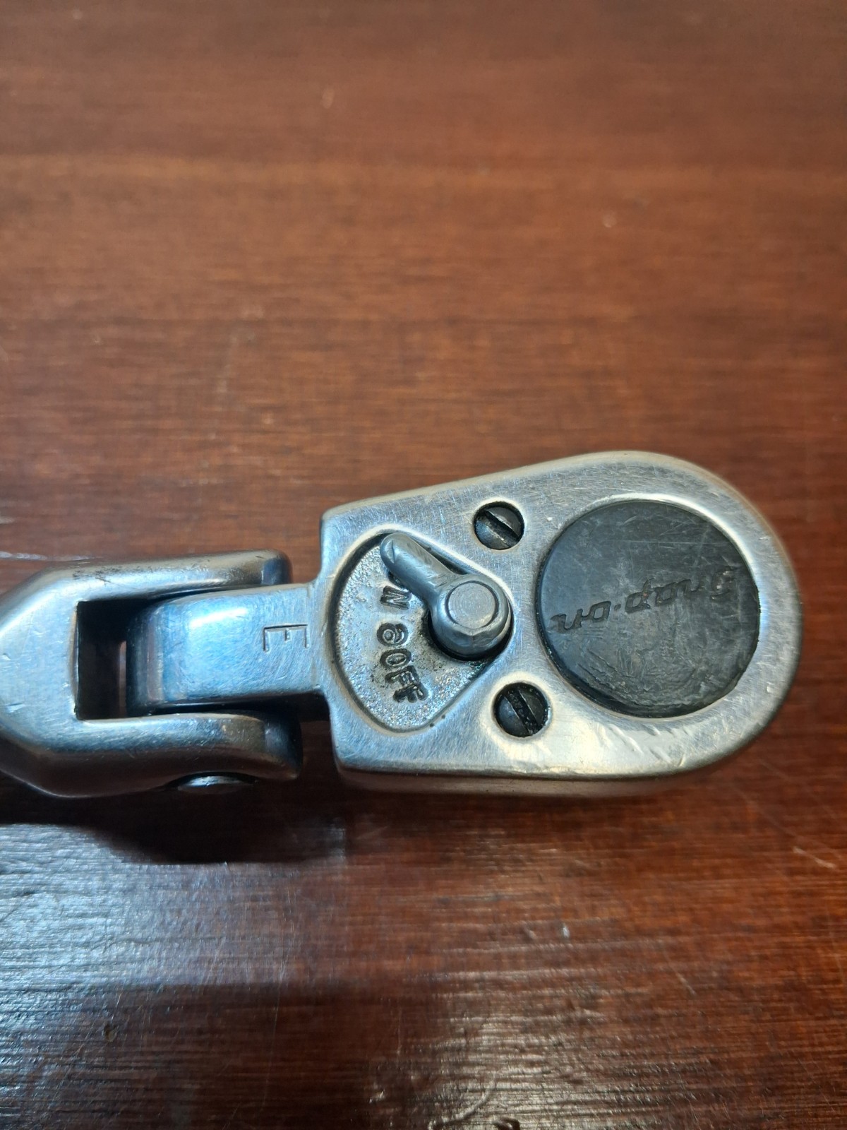 Snap On F731 3/8″ Drive Flex Head Ratchet USA 11″ Long Chrome Vintage USA 🇺🇸