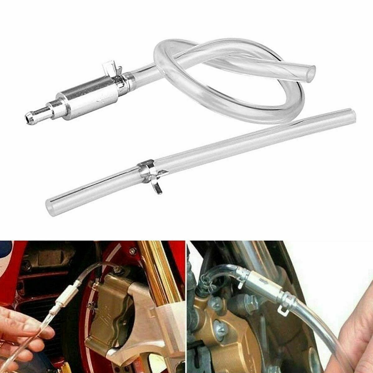 Car Motorcycle Clutch Brake Bleeder Hose One Way Valve Tube Bleeding Tool Set US