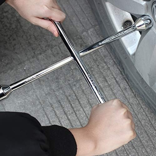 Harden Lug Nut Wrench -14″ 4 Way Tire Iron for Changing – Heavy Duty Forged