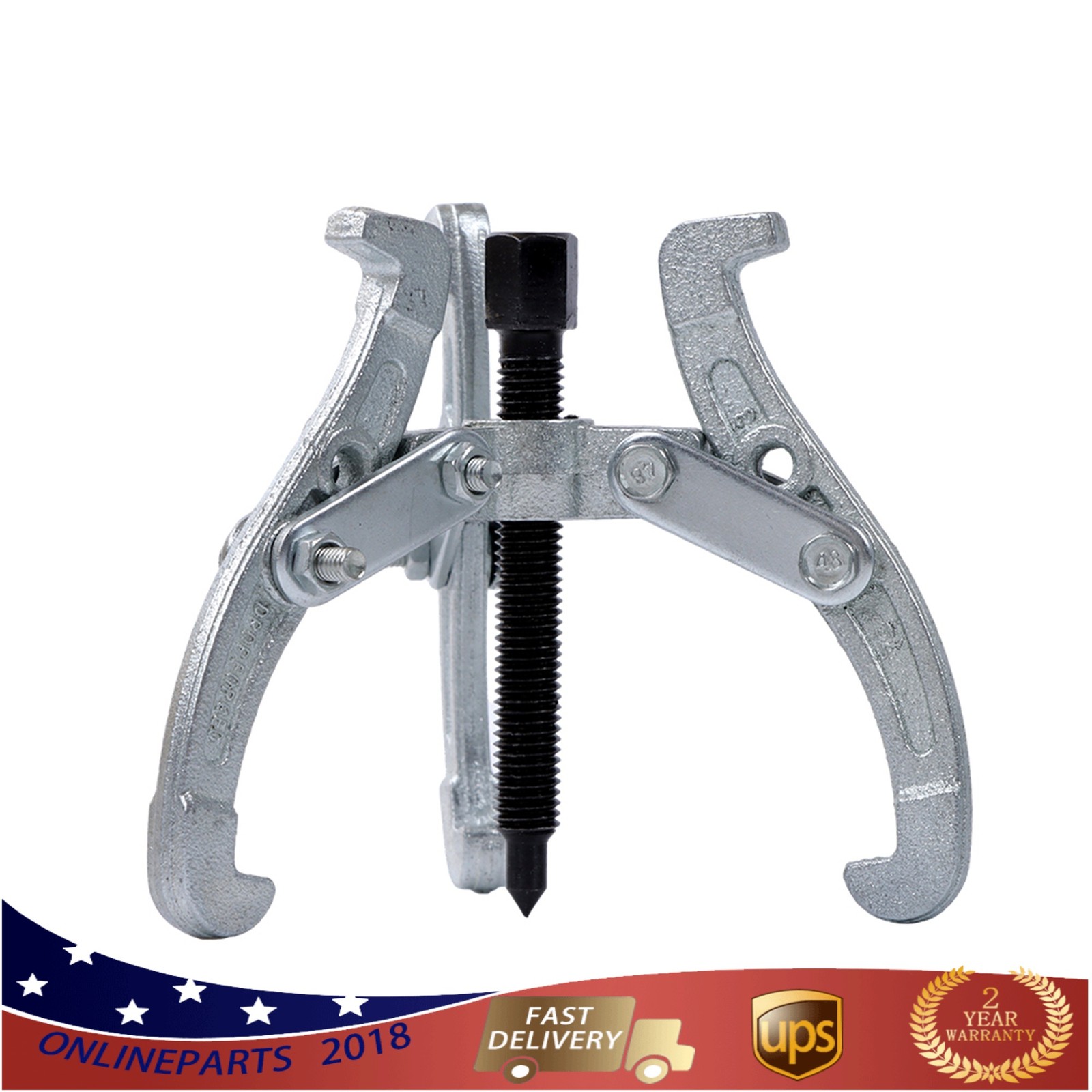 4 Pcs 3 Jaw Puller Tool Kit for Pulley Gear Bearing 3 in/4 in/6 in/8 in