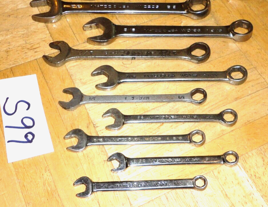 MATCO TOOLS 13 PIECE SAE. SHORT COMBINATION 6 POINT WRENCH SET 1/4 TO 7 /8