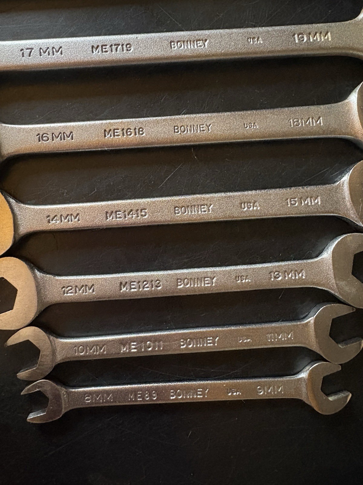 Vintage Bonney Wrench Set With Sleeve Case *missing one*