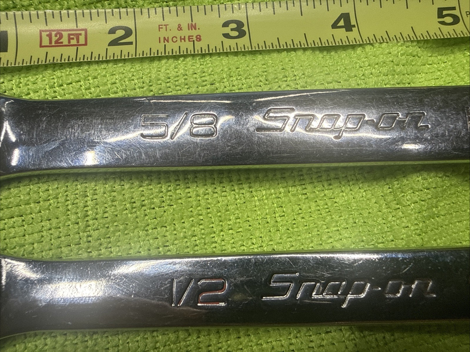 Snap On 5/8 X 11/16 &1/2 x 9/16 6Pt Flank Double End Flare Nut Wrench USA set 2
