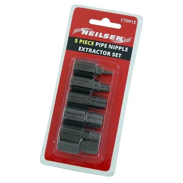 5pc Pipe Nipple Extractor Set to free pipe nipples & studs CT0912