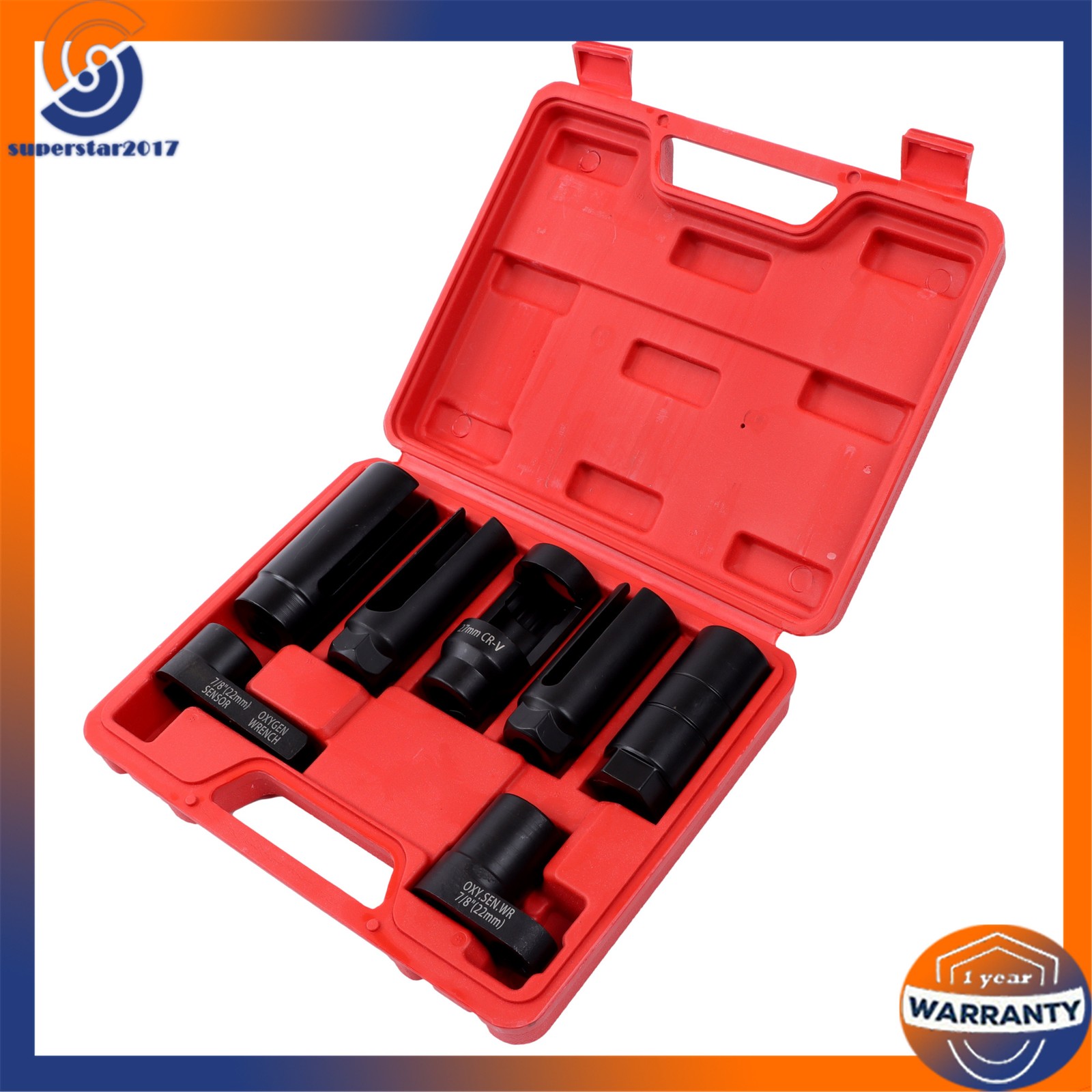 7Pcs O2 Oxygen Sensor and Oil Pressure Sending Unit Removal Socket Tool Set
