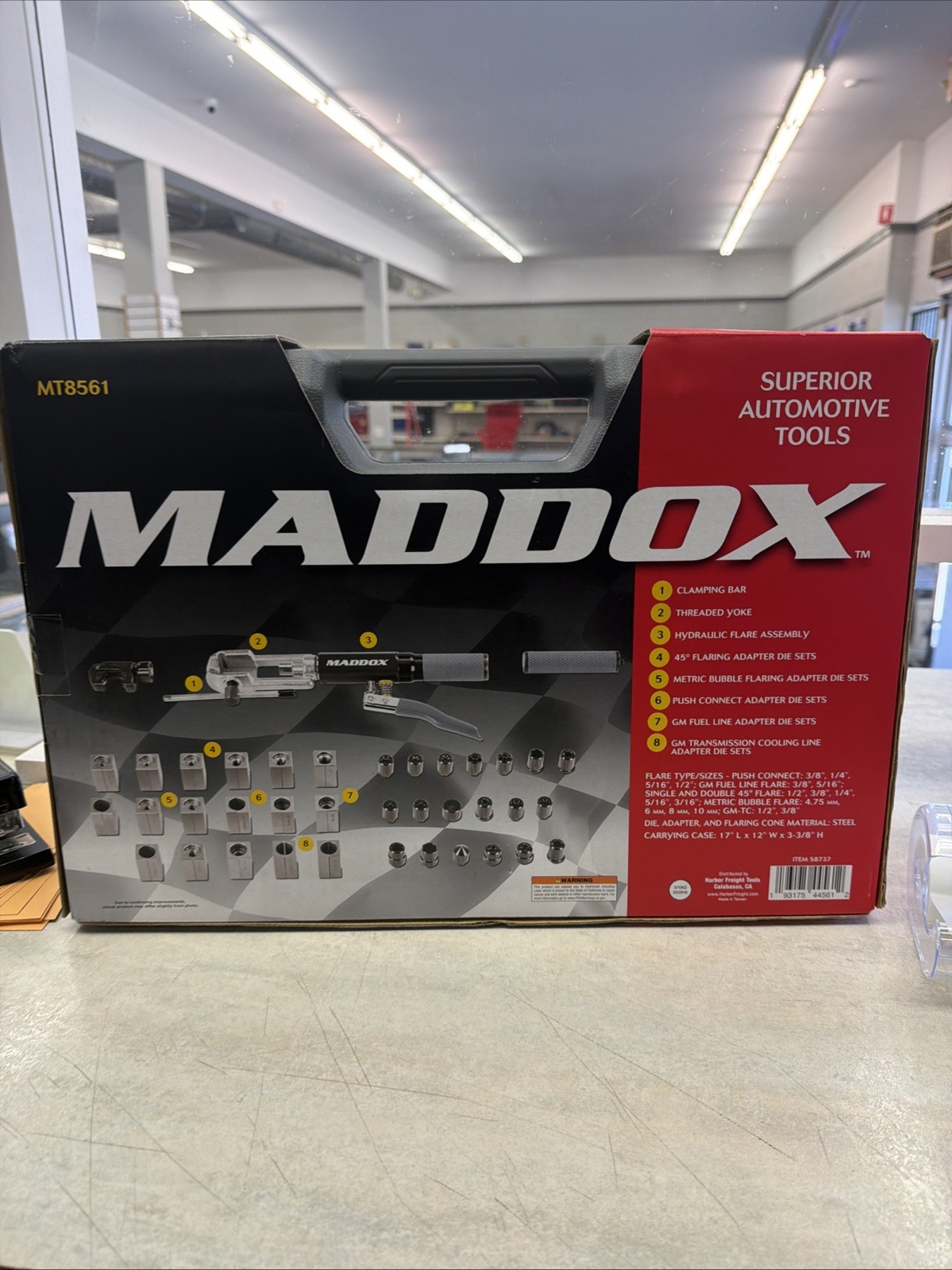 Maddox MT8561 Hydraulic Brake Line Flaring Tool Kit 56 Pc SAE Metric NEW
