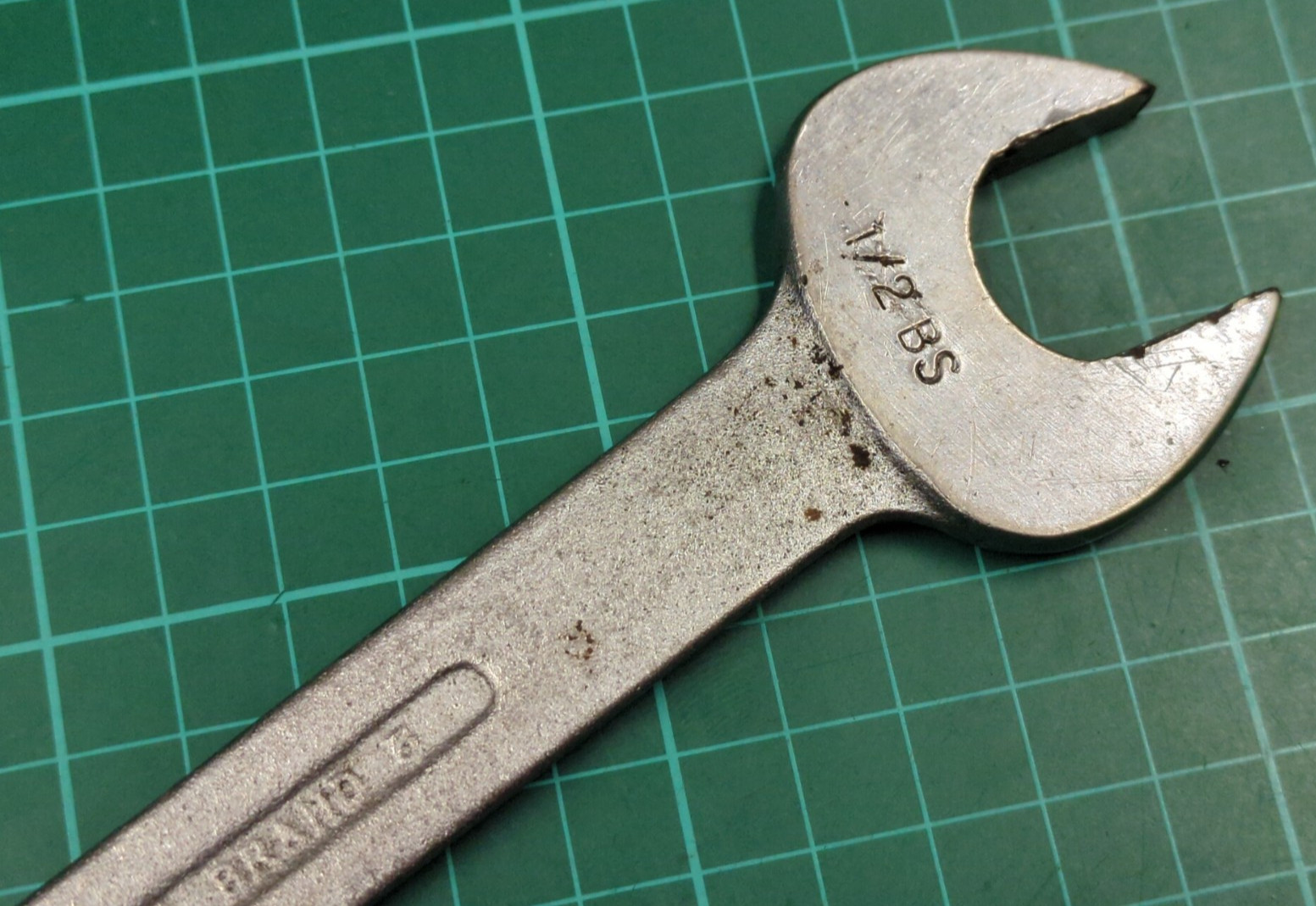 Vintage Snail Brand, 11/16″ AF x 7/16 Whitworth Open Ended Spanner