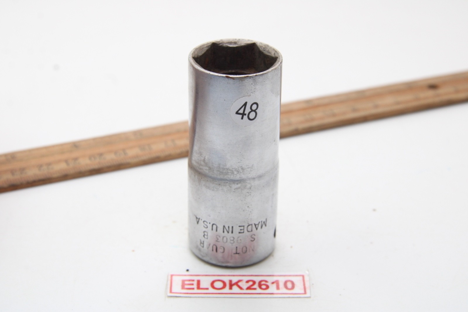 Snap-on UNMARKED S-9803-B Not Guar 7/8″ 6 Point 1/2″ Drive Spark Plug Socket USA