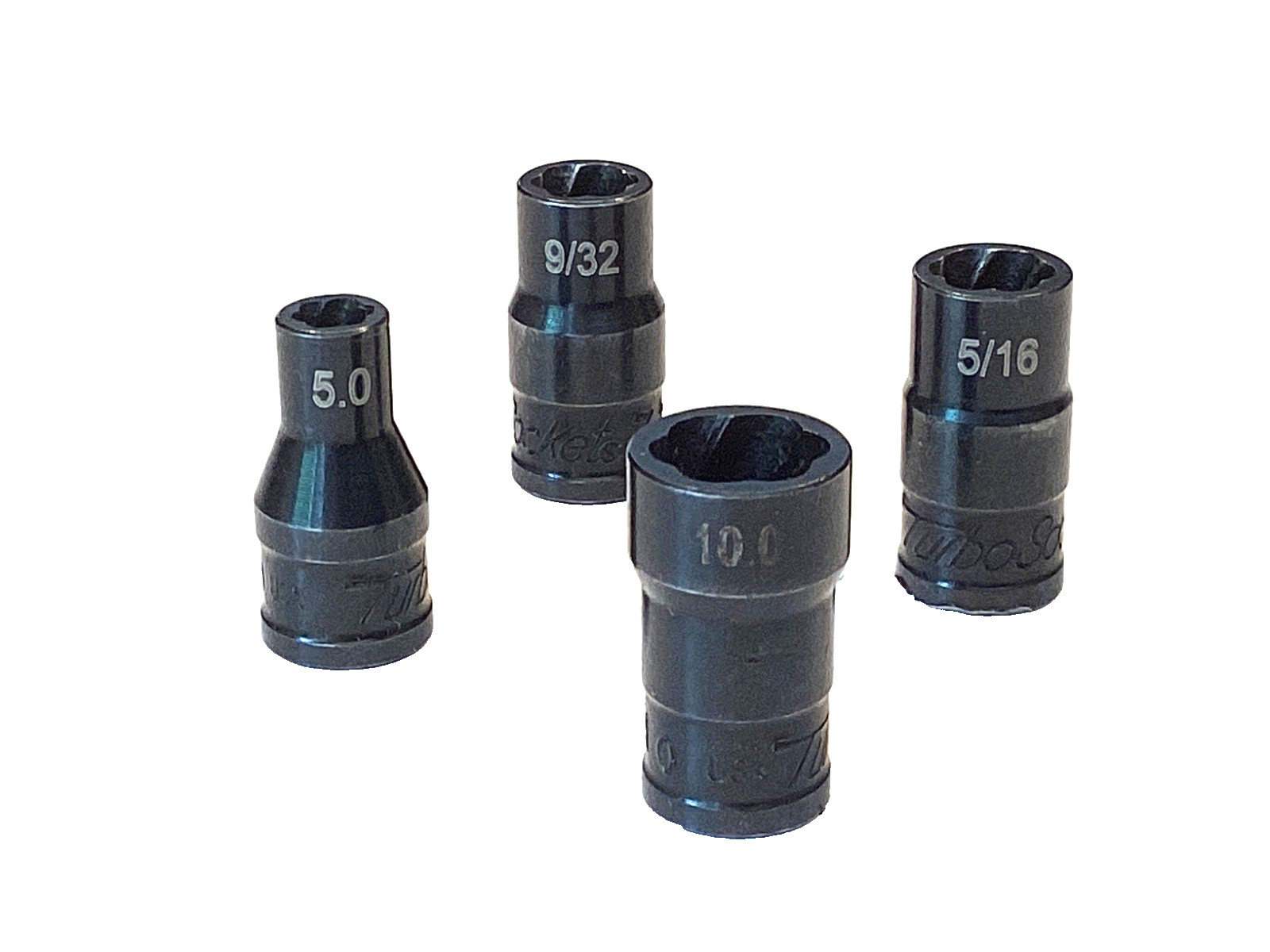 TurboSocket USA 4 Piece 1/4” Drive Shallow Damaged Bolt Twist Socket Set NICE
