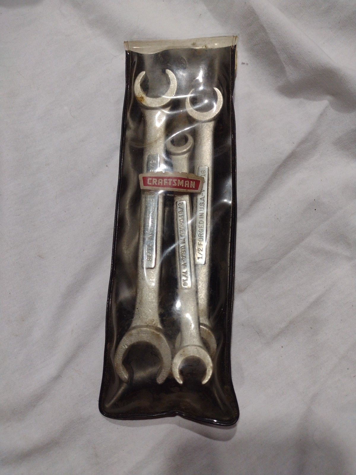 3 Piece Sears Craftsman Flare Nut Wrench SAE Sizes 3/8×7/16, 1/2×9/16, 5/8×11/16