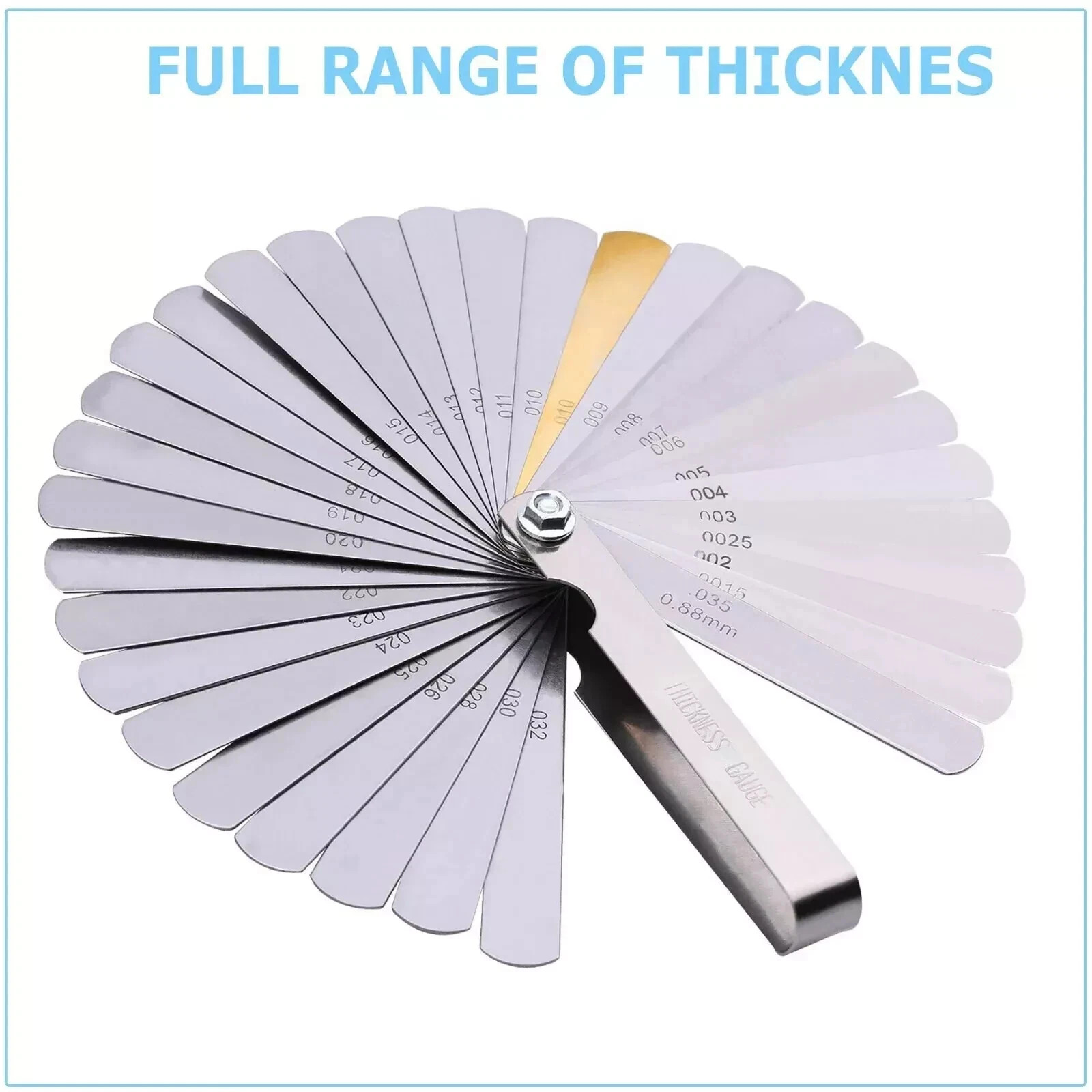 32 Blade Feeler Gauge Dual Metric & SAE Reading Combination Gap Thickness Tool