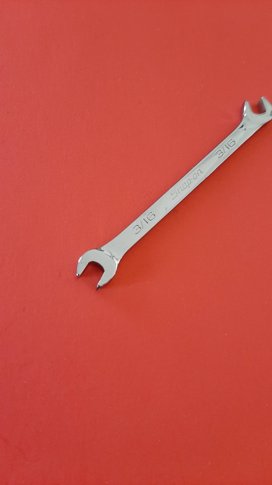 Snap-on Tools 3/16″ 15°/60° Offset Open-End Ignition Wrench DS1212A ENGRAVED