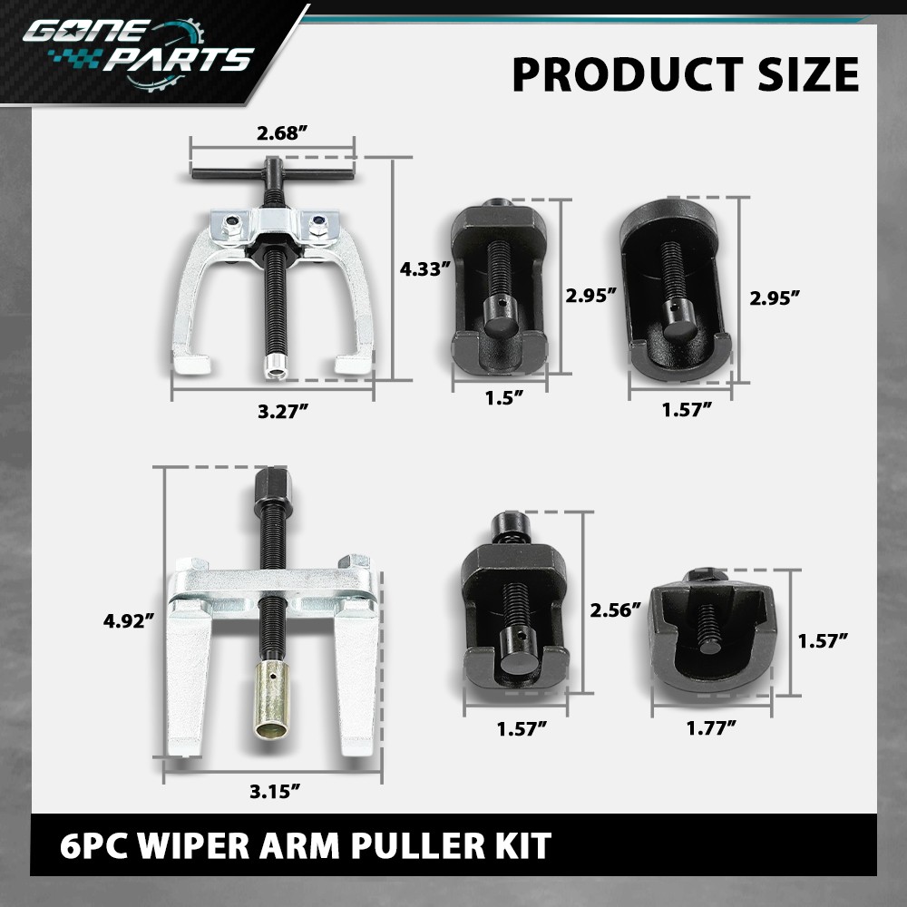 6PCS Windshield Wiper Arm Puller Battery Terminal Removal Tool Fits VW Ford Audi