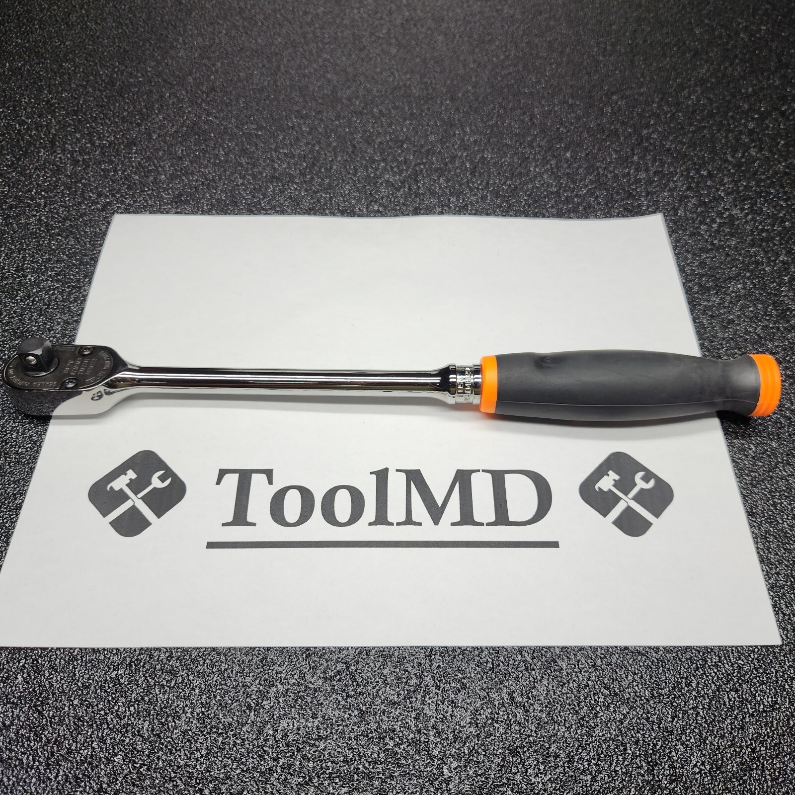 Snap-on Tools USA NEW 3/8″ Drive ORANGE Soft Grip LONG Fixed Head Ratchet FHL80