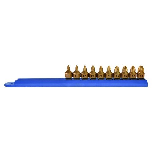 Mayhew 16002 Phillips Titanium Coated, Low Profile, Dual Drive Socket Bit Set