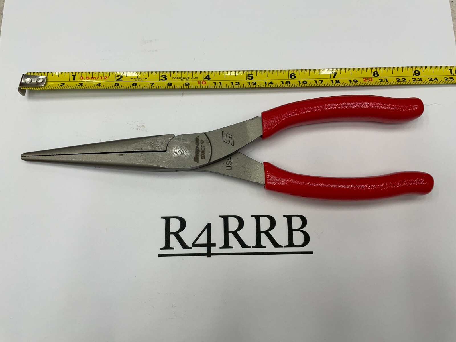 Snap-On Tools USA NEW 3 Piece RED Soft Grip Needle Nose Pliers Lot Set