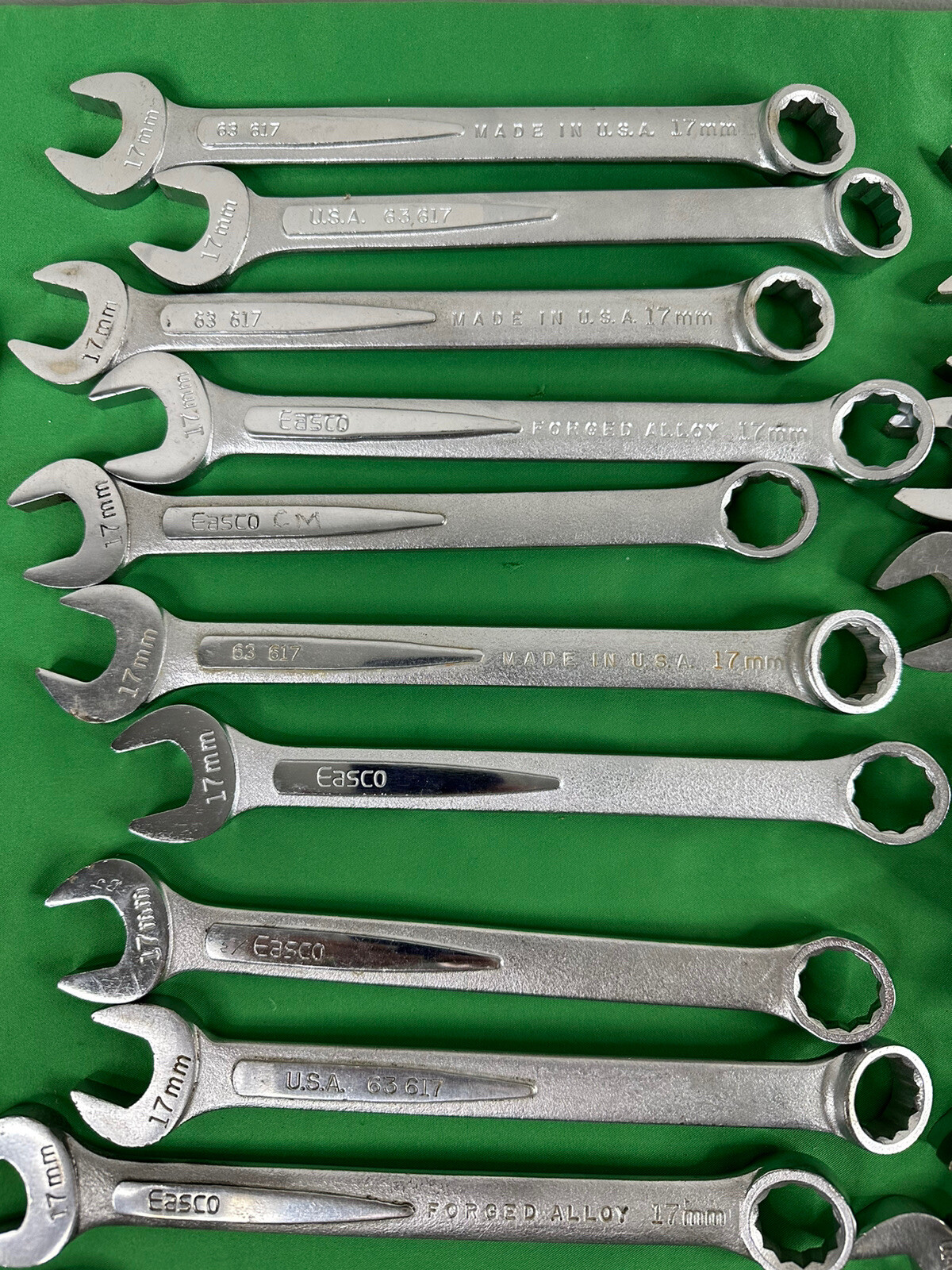 Lot of Five (5) EASCO 17mm 12 Point Combination Wrench Tool # 63 617 (63617)