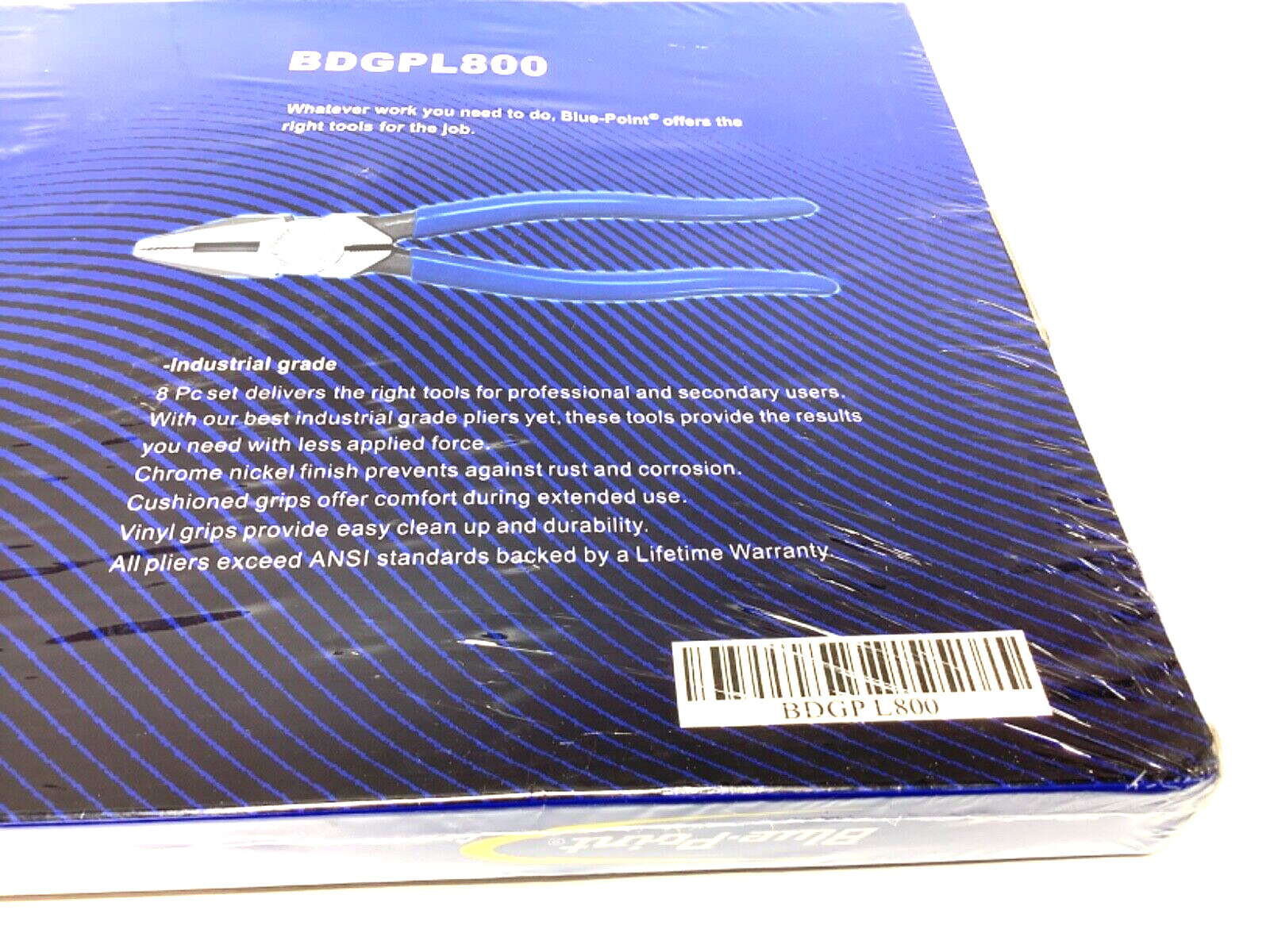 NEW Blue-Point® by Snap-on™ Pliers & Cutters Dipped Grip 8-piece Set BDGPL800