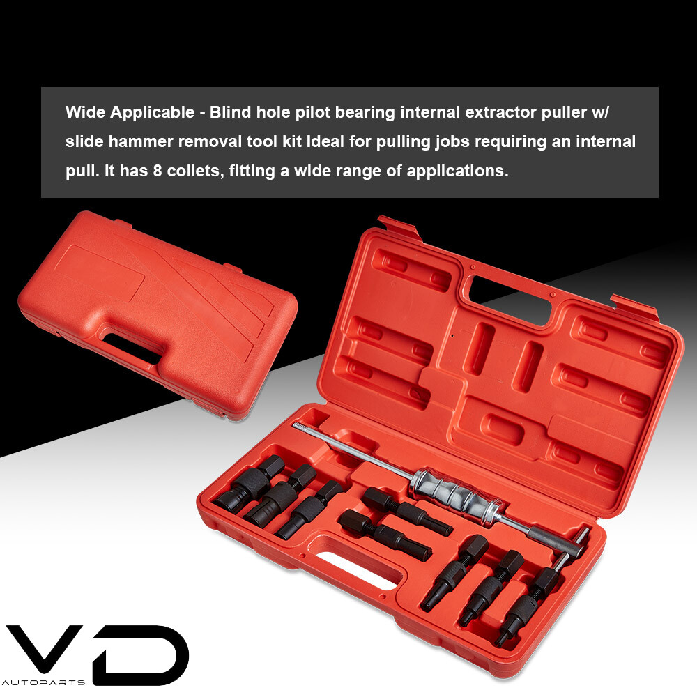 9pc/Set Inner Bearing Puller Remover Slide Hammer Internal Kit 8-32mm Blind Hole