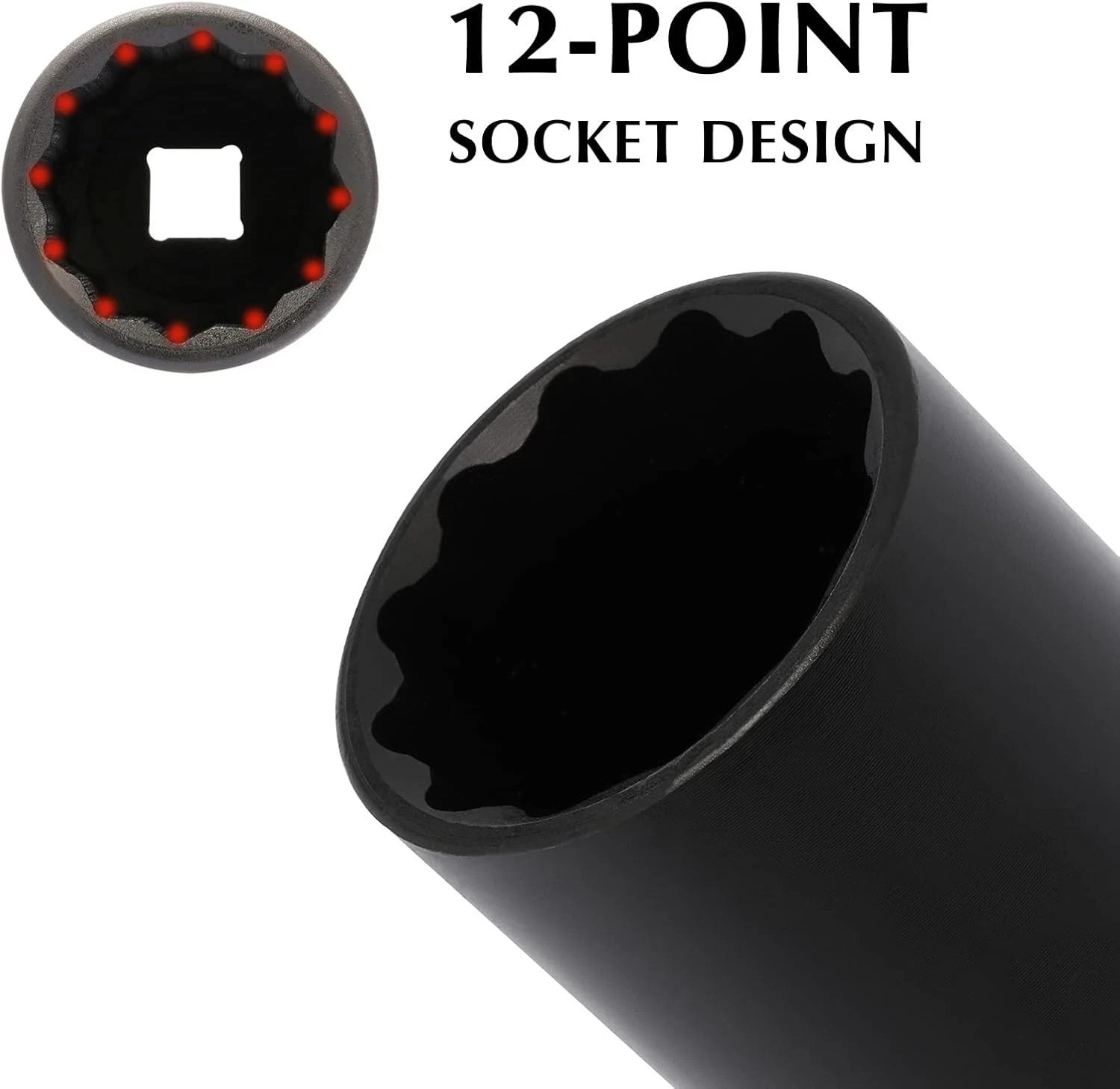1/2 Inch Drive Deep Impact Socket 30mm Chrome Moly 12pt Metal Tool
