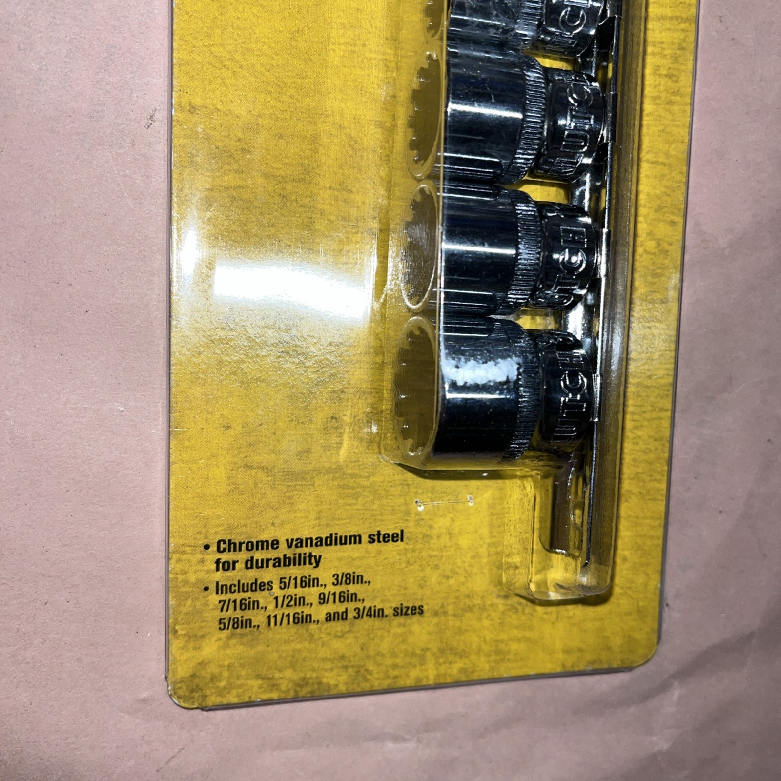 Klutch 3/8 Drive 8pc SAE Spline Socket Set 41511 Lifetime Warranty