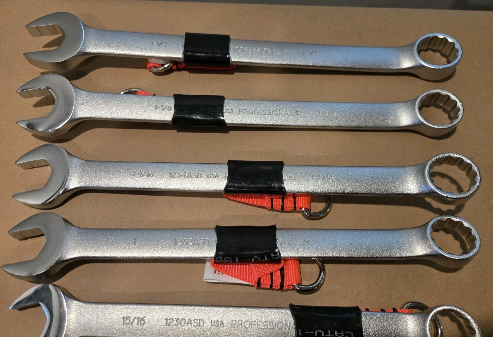 NOS Proto Professional 15PC 5/16″-1-1/4″ 12PT SAE Anti-Slip Combo Wrenchs READ