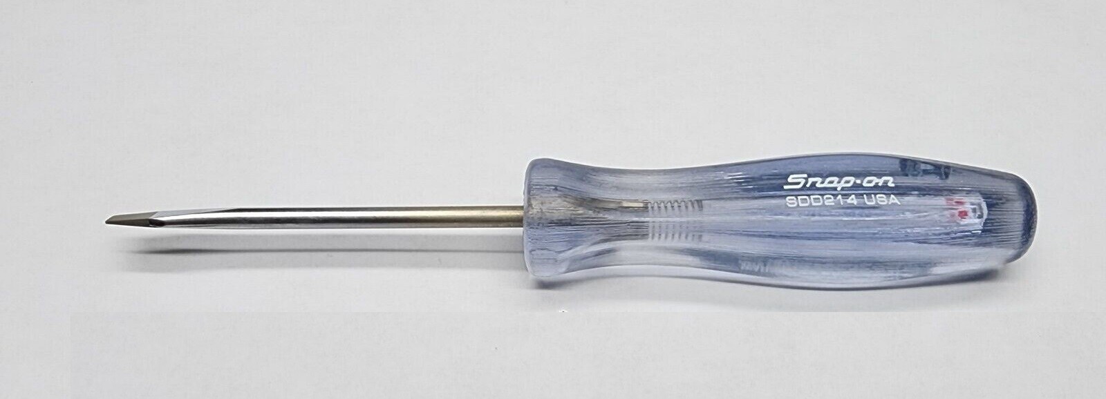 *NEW* Snap On Pocket SPARK TEST Screwdriver SDD214 CLEAR HANDLE Flat Blade .025″